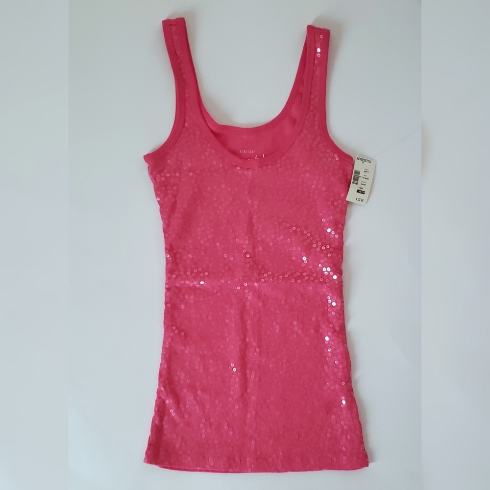 Aeropostale Pink Sequins Tank Size XS